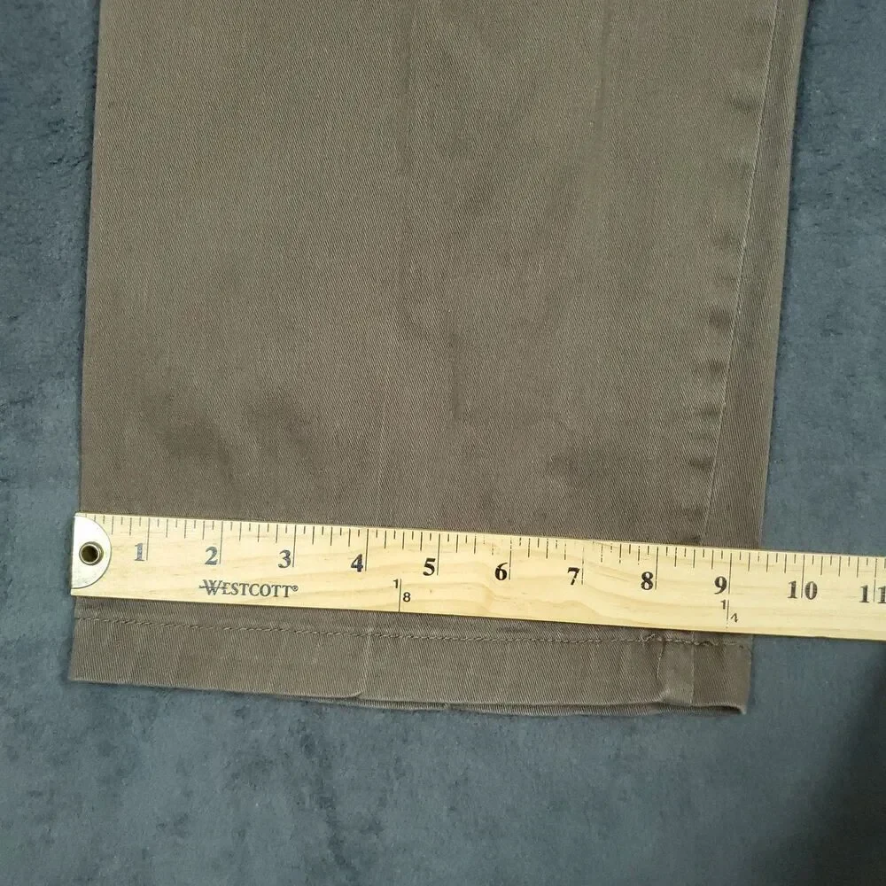 Lee Total Freedom Pants Mens 36x34 Brown Straight Fit Wrinkle Resistant Chinos